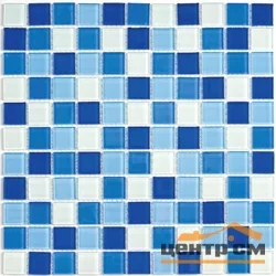 Мозайка Bonaparte Голубая волна-3 / Blue wave-3 стеклянная 300*300 (размер чипа 25*25)
