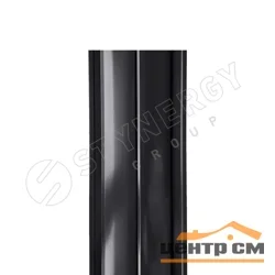 Штакетник металлический STYNERGY полукруглый двусторонний прямой 0.4 мм, PE RAL 9005 (чёрный), ширина 118мм, длина 2 м.п.