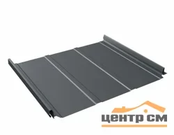 Кликфальц Grand Line 0,5мм ПурПро RAL 7024 (мокрый асфальт)-R, 0.542*3.64 м.п. (в пленке)