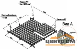 Грильято Профиль "L" 75х75 (высота 34/ширина 24) RAL 9005 L=0,6