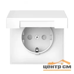 Механизм розетки одноместный СП ArtGallery 16А IP20 с заземлением, защ. шторки с крышкой белый SE GAL000146