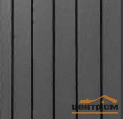 М/сайдинг Квадро брус (GL) Полиэстер RAL7024 (мокрый асфальт) толщина 0,45мм, размер 0,34*0.58 м.п. (в пленке)