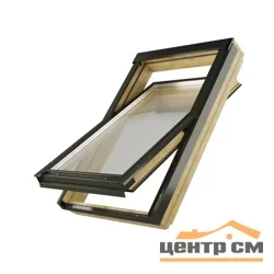 Окно ATICCO DAT 1002 M8 двухкамерное, дерево, прозрачный лак, 78*140