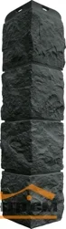 Наружный угол "Туф Эко" 580*150мм толщина 45мм мм графит (Цоколь Альтапрофиль)