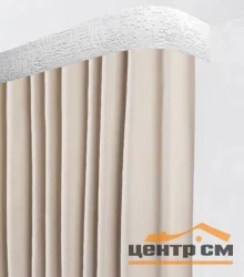 Карниз "Бруно" с поворотами (бленда 7см), 2,4 белый матовый, 2-х рядный