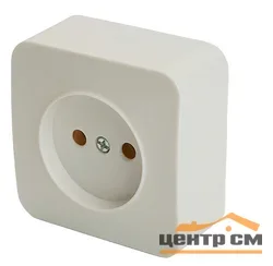 Розетка 1-местная ОП STEKKER София 250В, 10А, IP20 без заземления, белый, арт.MST10-11-01