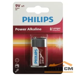 Элемент питания 6LR61 алкалиновый (уп. блистер 1шт) Philips Power
