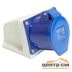 Розетка стационарная ST-123 32А 220В 2P+PE IP44, RST32-123-44 STEKKER