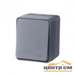 Выключатель одноклавишный ОП AtlasDesign PROFI IP54 10AX антрацит SE ATN544011