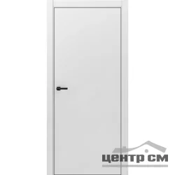 Дверь ДВЕРИ РЕГИОНОВ СИЛК глухая светло серый матовый (аналог RAL 7035), 80 ПЭТ (кромка ABS черная)