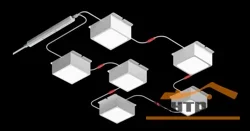 Светильник LED Pelin PIX 6 64x64 Опал 4000K, (компл. 6 шт по 850 Лм, ячейка 75х75) корпус 9003 белый