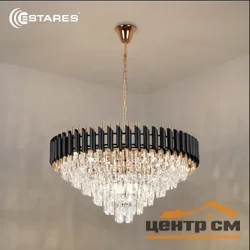 Люстра SANDRA 12хЕ14-750х1000-BKGD/CRYSTAL-220-IP20